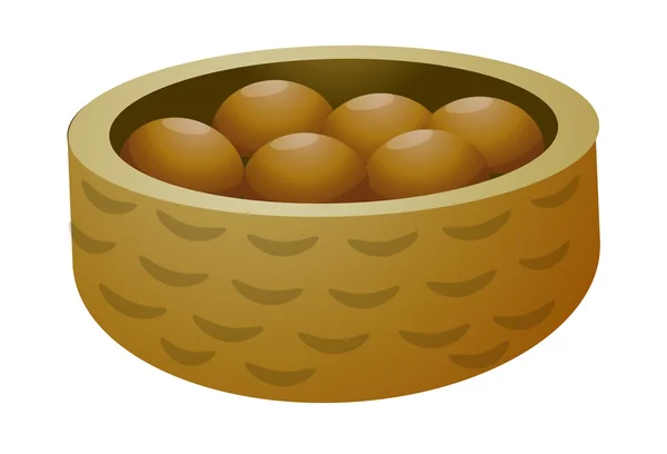 Persimmon basket — Stock Vector