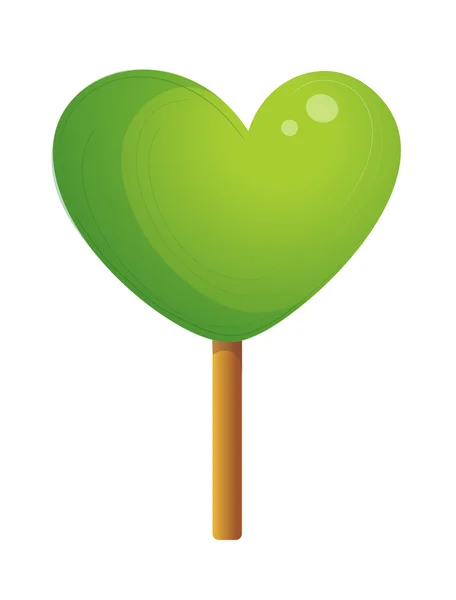 Tree in the shape of heart — Stock Vector