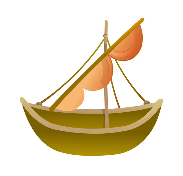 Barco viejo — Vector de stock