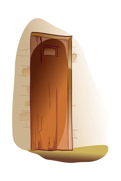 Porte brune — Image vectorielle