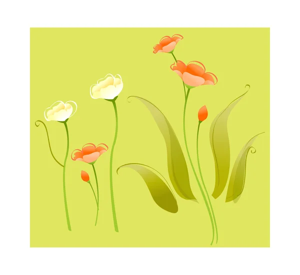 Hermosas flores — Vector de stock