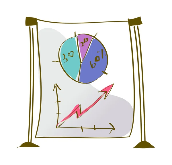 Gráficos empresariais — Vetor de Stock