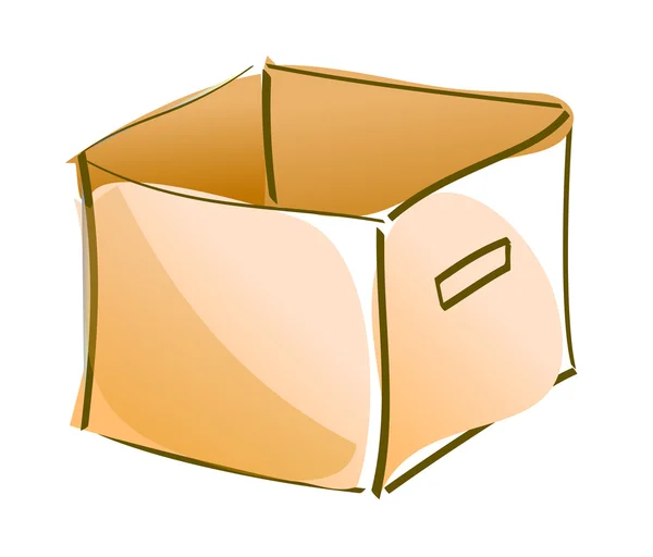 Caja de papel — Vector de stock