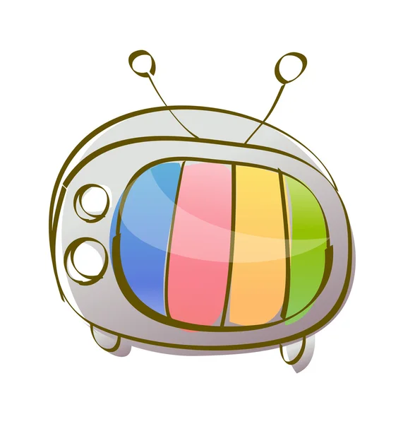 Régi TV. — Stock Vector