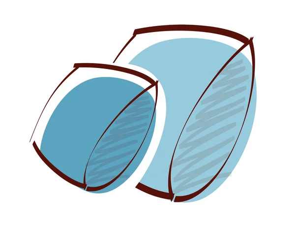 Oreiller bleu — Image vectorielle