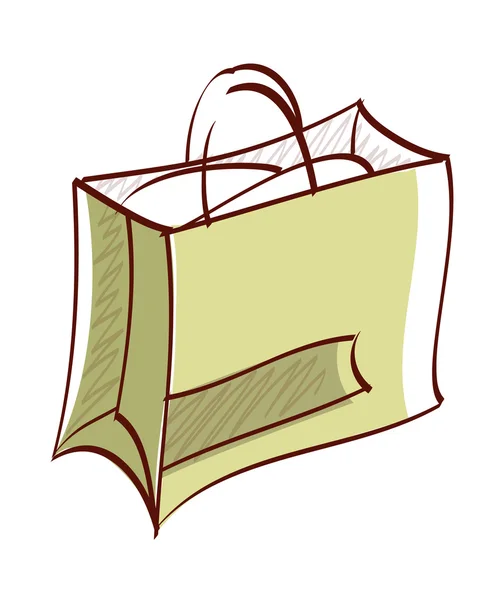 緑のショッピング バッグ — ストックベクタ
