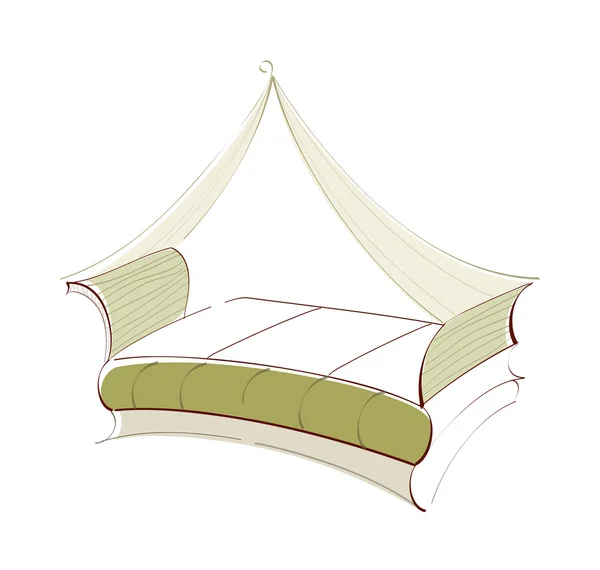 Groene bed — Stockvector