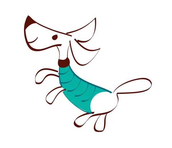 Lustiger Hund — Stockvektor