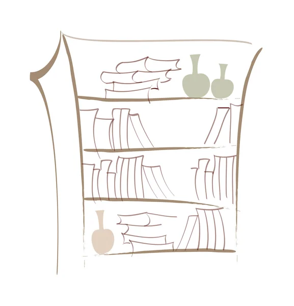 Bookshelf — Stock Vector