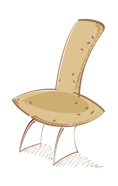 Chaise beige — Image vectorielle