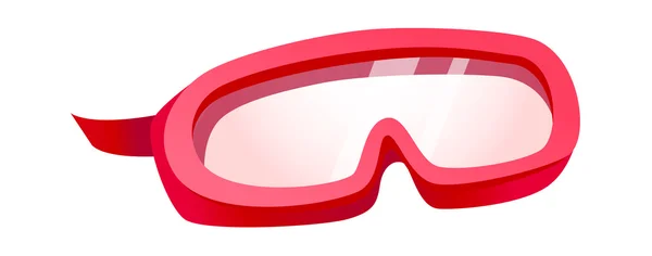 Red underwater glasses — Stock Vector