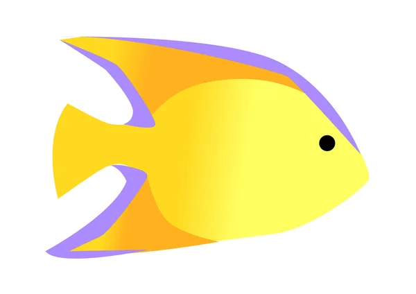 Yellow fish — Stock Vector