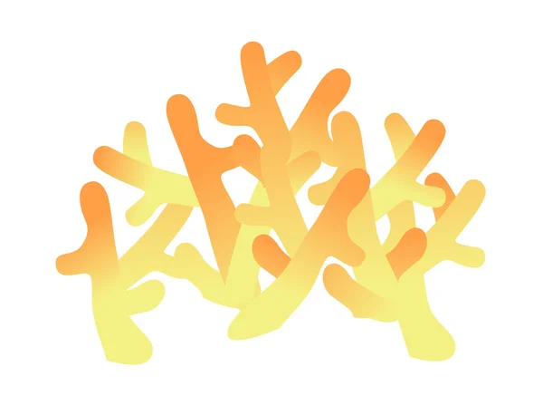 Yellow coral — Stock Vector