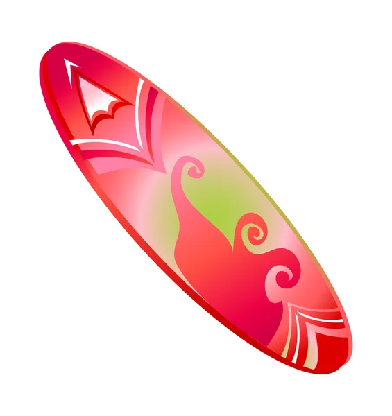 Kırmızı sörf tahtası — Stok Vektör