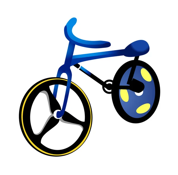 Blauwe fiets — Stockvector