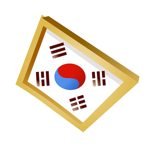朝鲜国旗 — 图库矢量图片