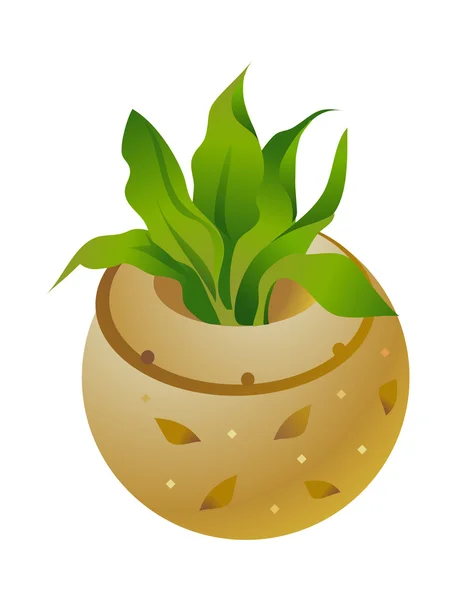 La planta en maceta — Vector de stock