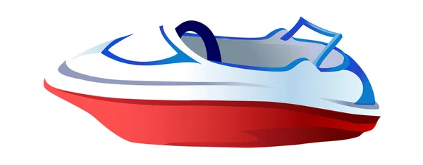 Red boat — Stock Vector