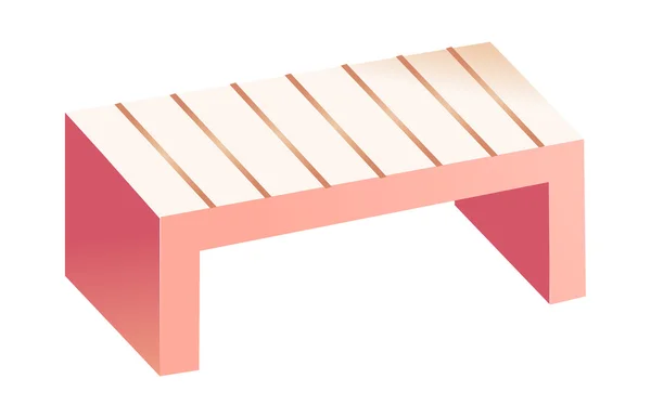 Pink bench — Stock Vector