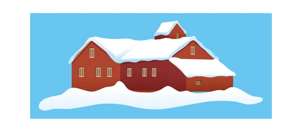 Dom zimowy — Wektor stockowy