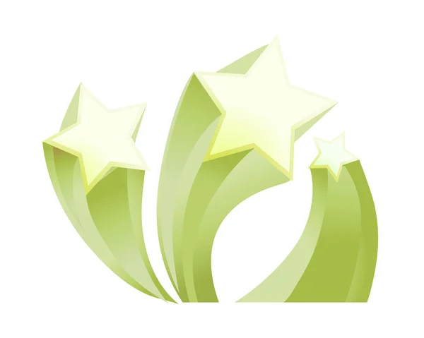 Estrella verde — Vector de stock