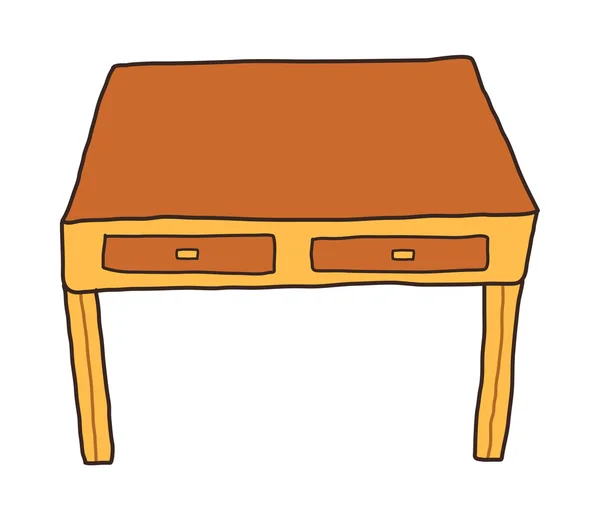 褐色书桌 — 图库矢量图片