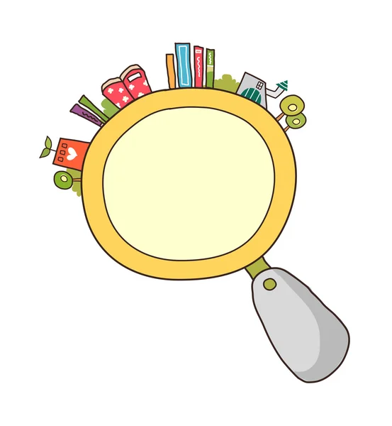 Fantastic magnifying glass — Stock Vector