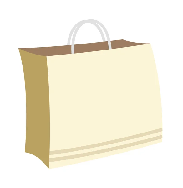 Beige shopping bag — Stock Vector