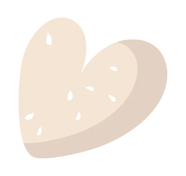 Coeur beige — Image vectorielle