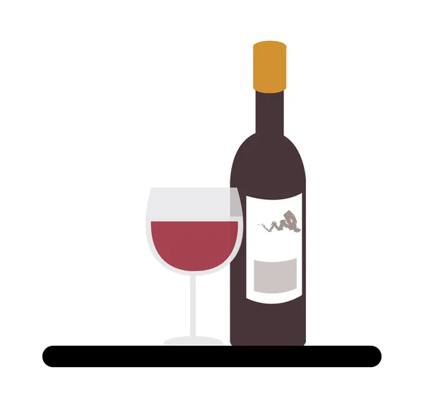Red wine glass — Stock Vector