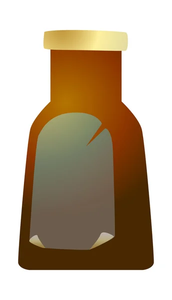 Bottiglia marrone — Vettoriale Stock