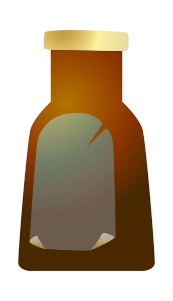 Brown bottle — Stock Vector