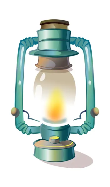 Old kerosene lamp — Stock Vector