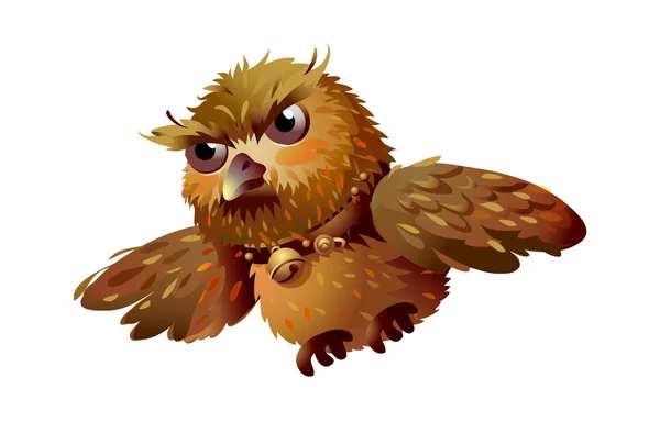 Brown owl — Stock Vector