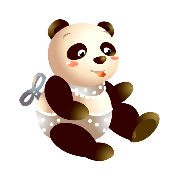 Panda de juguete — Vector de stock