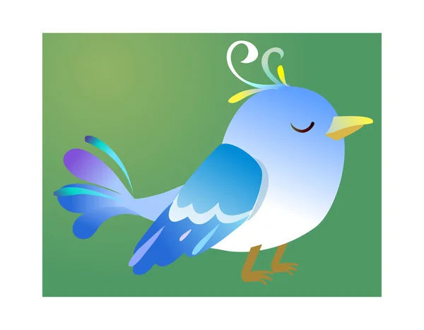 Blue bird — Stock Vector