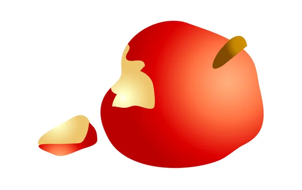 Pomme rouge — Image vectorielle