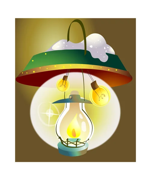 Lampe au kérosène — Image vectorielle
