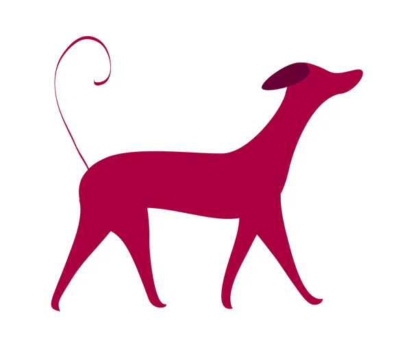 Roze hond — Stockvector
