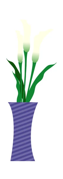 Schöne Blumen in einer Vase — Stockvektor