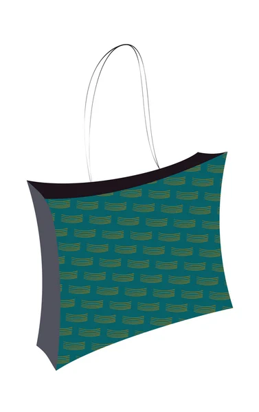 กระเป๋าช้อปปิ้งสีเขียว — ภาพเวกเตอร์สต็อก