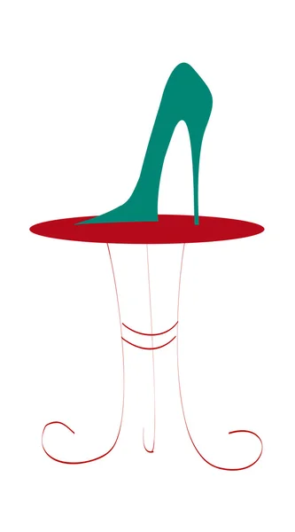 Зелене взуття для жінок — стоковий вектор