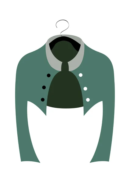 Cappotto verde — Vettoriale Stock