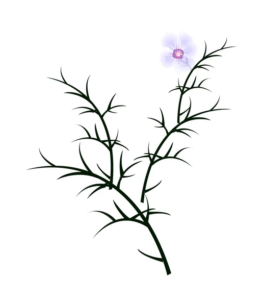 Plantas con flores — Vector de stock