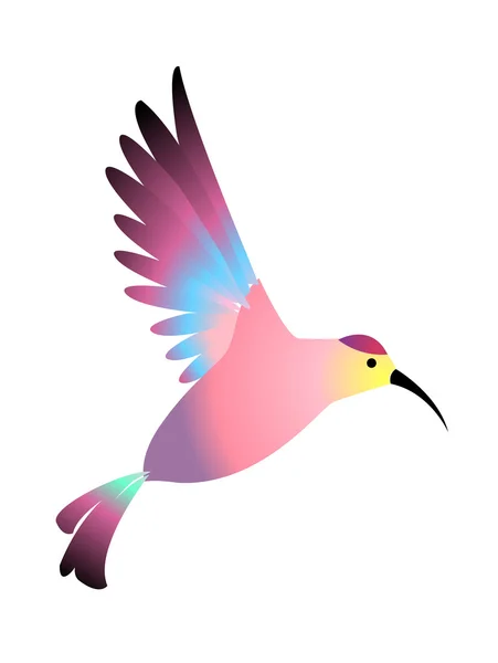 Pink bird — Stock Vector