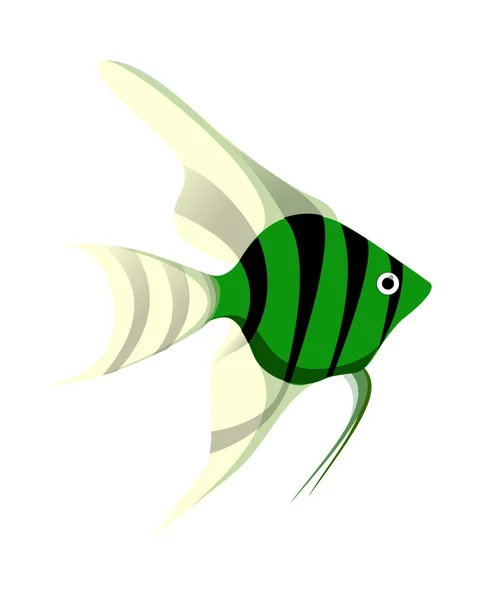 Grüner Fisch — Stockvektor