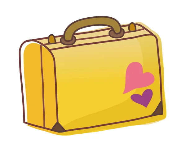 黄色手提箱旅行 — 图库矢量图片