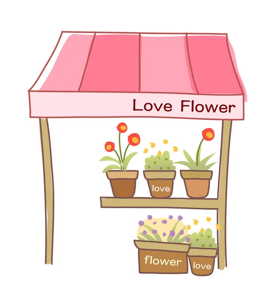 Flower Shop — Stock Vector