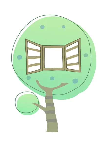 Фантастичний зелене дерево — стоковий вектор