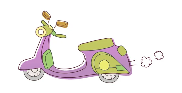 Purple scooter — Stock Vector